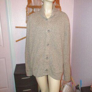 Eddie Bauer Men's Wool Blend Cardigan Size XL Sweater Pockets Button Up Grandpa